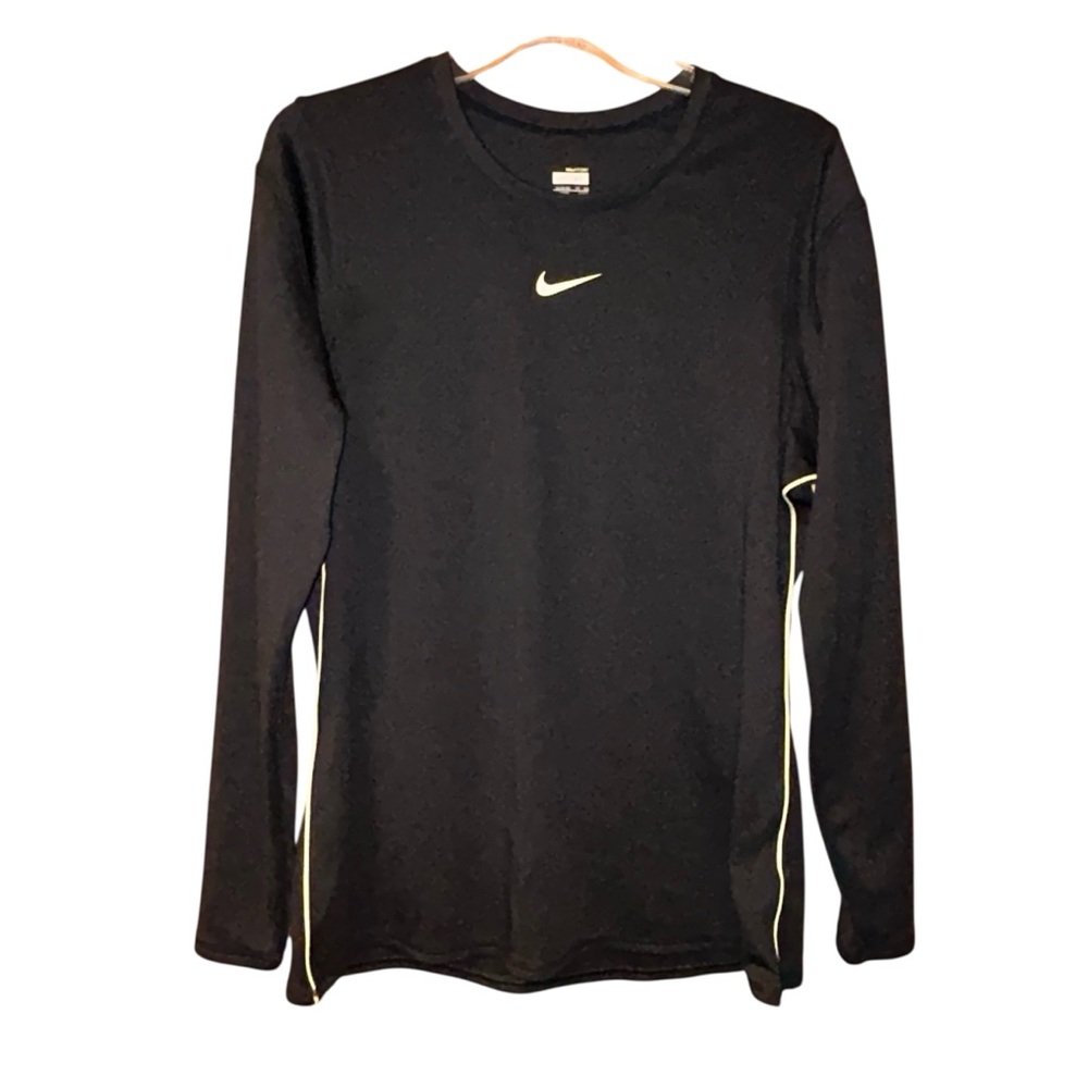 Nike Fit Dry Long Sleeve Athletic Shirt Women’s XL Black Running Top